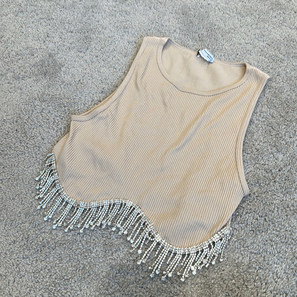 Zara rhinestone top